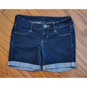 Junior Girls Denim Shorts by City Streets Cuffed Hem Low Rise Size 1